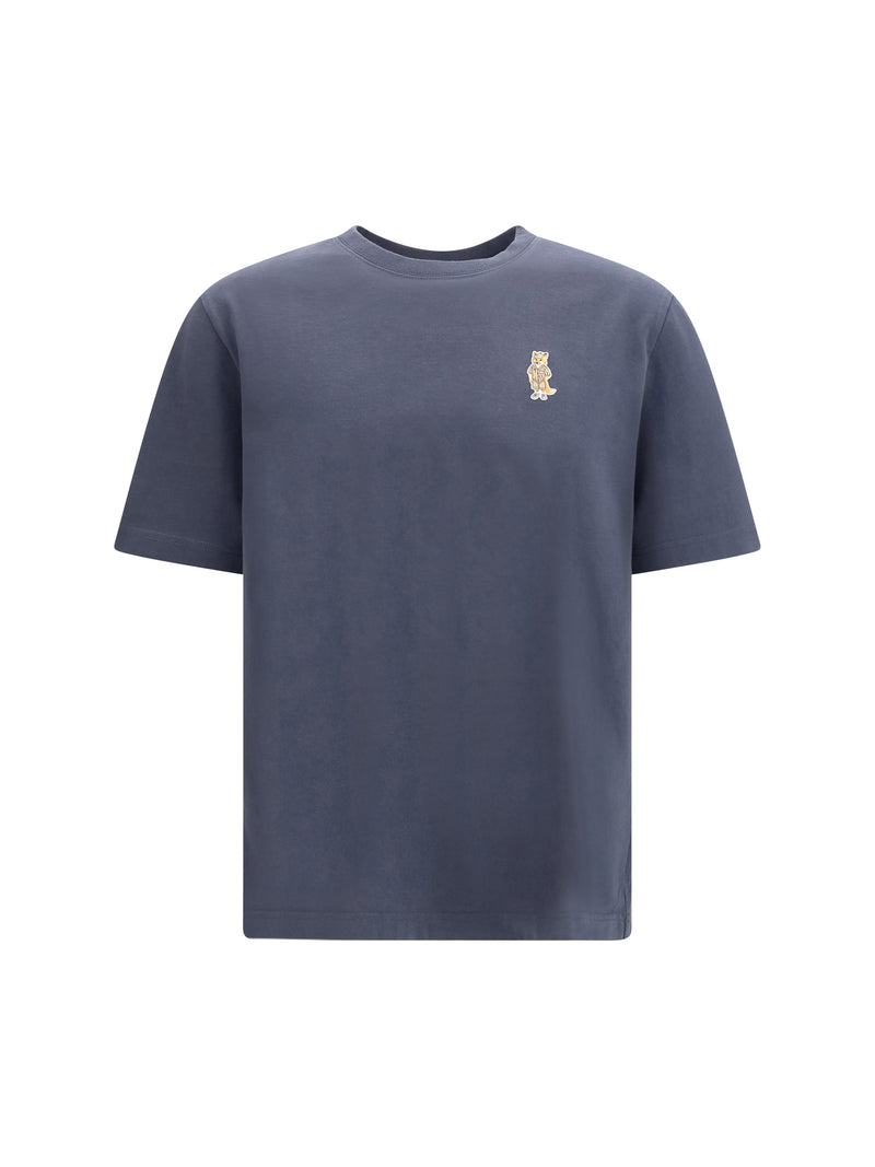 Maison Kitsuné Maison Kitsuné Organic Cotton T-shirt Shadow Blue - World Class Fashion