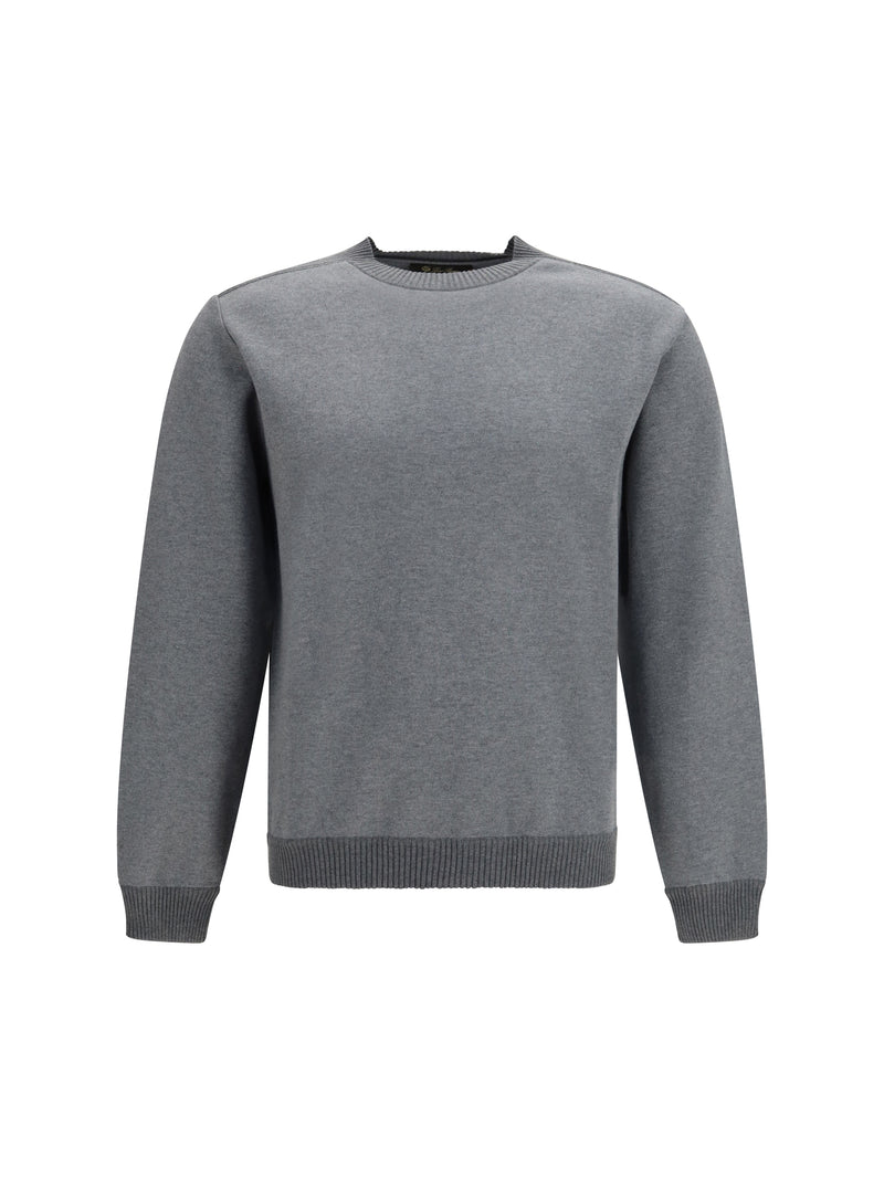 Loro Piana Loro Piana Whitney Crew Neck Sweatshirt Melange Smoke Grey - World Class Fashion