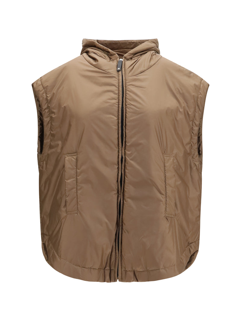 Max Mara The Cube Max Mara The Cube Hooded Padded Vest In Water Repellent Canvas - World Class Fashion