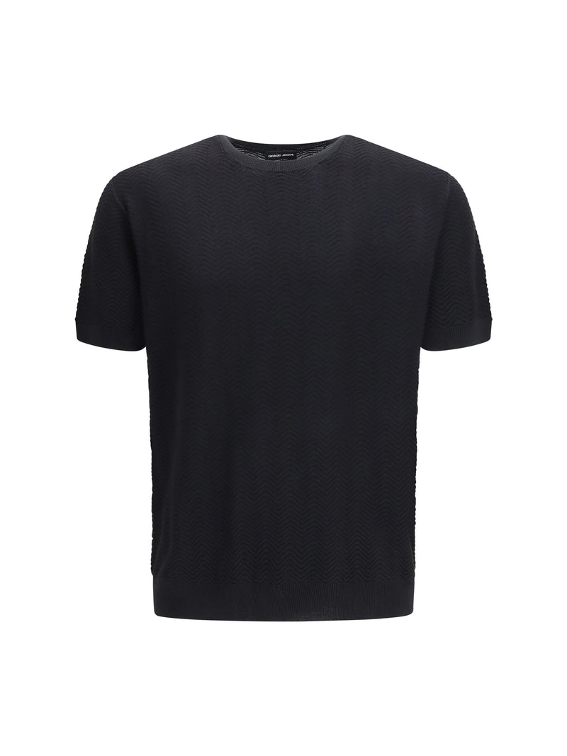 Giorgio Armani Giorgio Armani Cotton Silk Sweater Black Men - World Class Fashion
