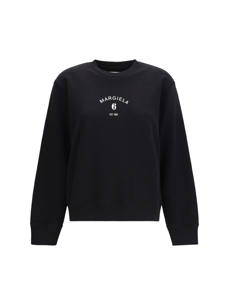 Mm6 Mm6 Crewneck Sweatshirt Black Women - World Class Fashion