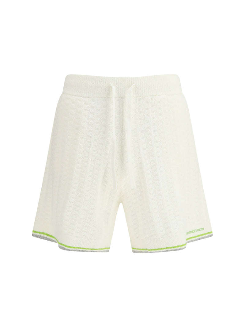 Casablanca Casablanca Tennis Bouclé Shorts White - World Class Fashion