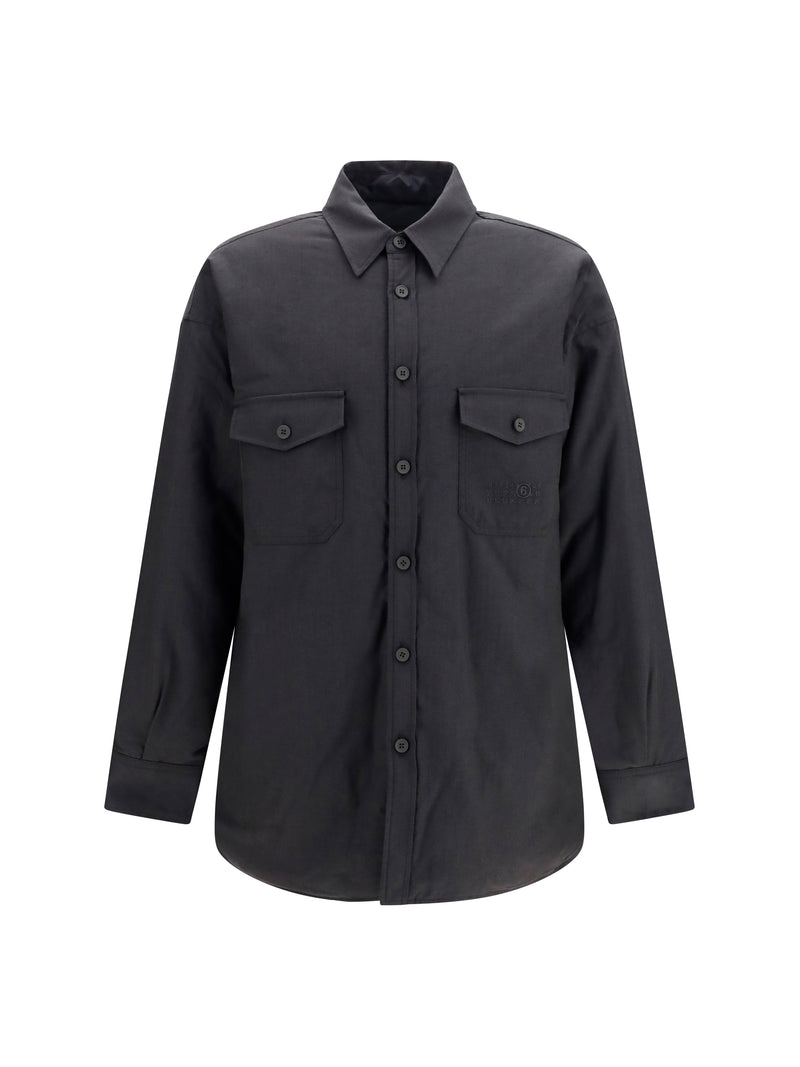 Mm6 Mm6 Wool-blend Shirt - World Class Fashion