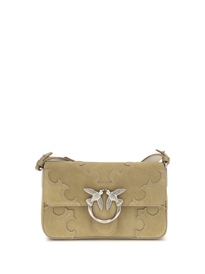 Pinko Pinko Love One Slouchy Mini Shoulder Bag Verde Canguro - World Class Fashion