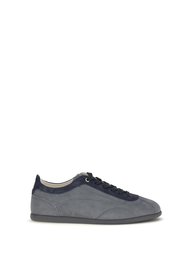 Brunello Cucinelli Brunello Cucinelli Nubuck Suede Sneakers Twister Midnight Blue - World Class Fashion