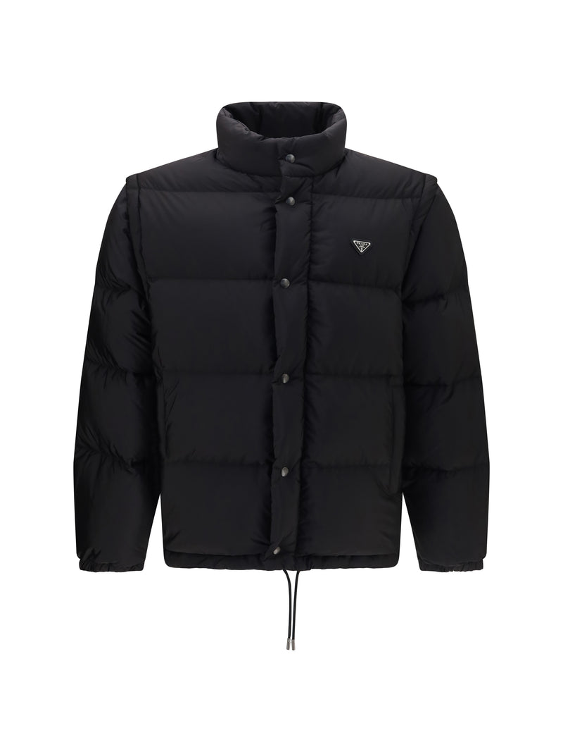 Prada Prada Re-Nylon Puffer Jacket Black Men - World Class Fashion
