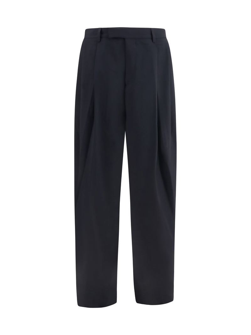 Giorgio Armani Giorgio Armani Virgin Wool Trousers Dark Navy - World Class Fashion