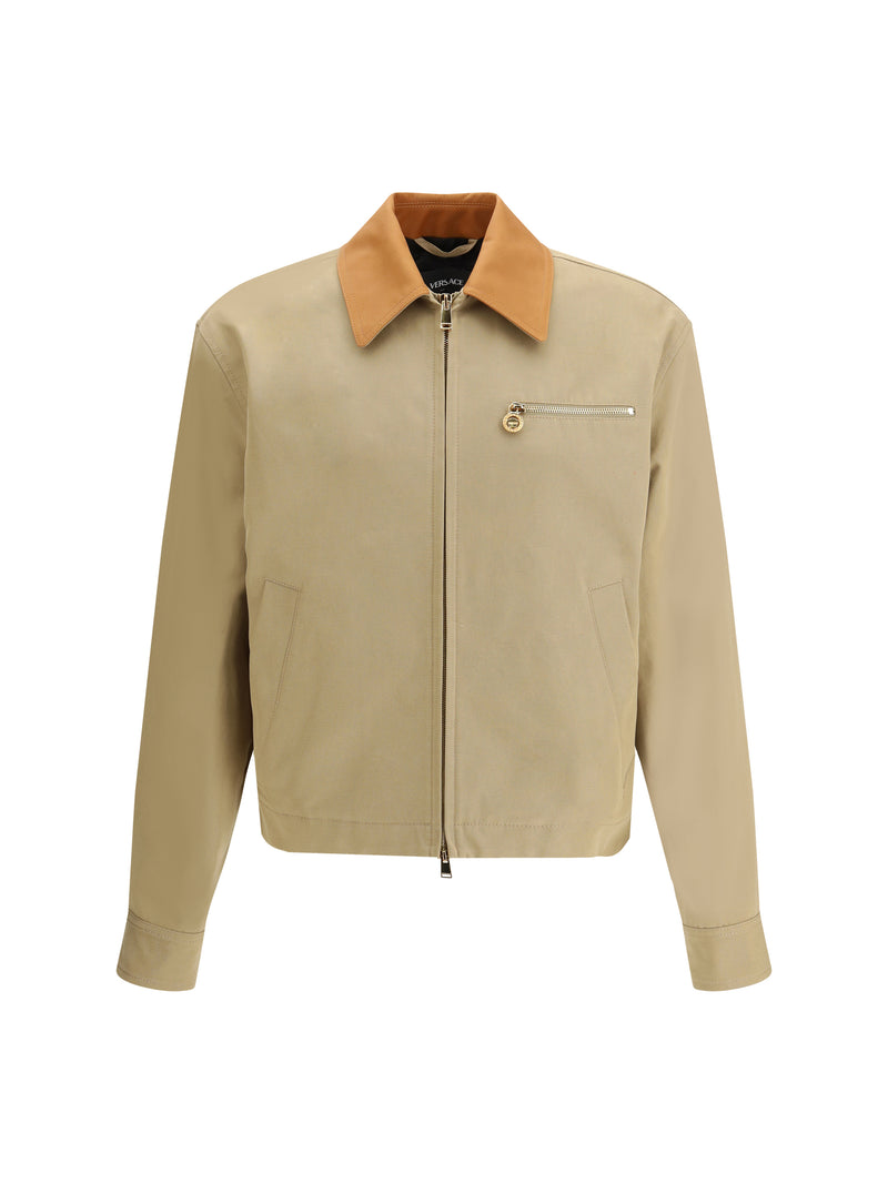 Versace Versace Cotton Jacket Warm Beige Men - World Class Fashion