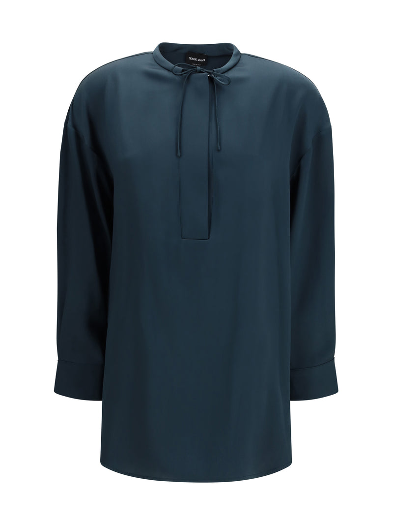 Giorgio Armani Giorgio Armani Lavallière Blouse Sea Moss - World Class Fashion