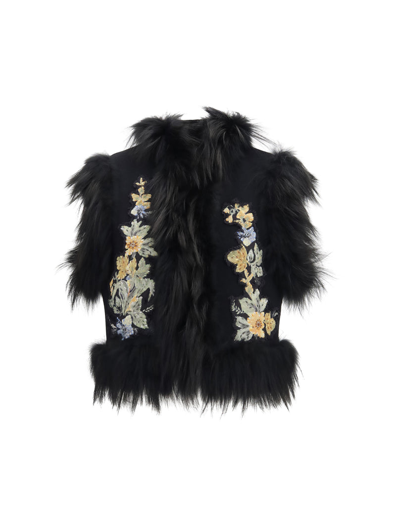 Fendi Fendi Gilet Panno Floral Black Women - World Class Fashion