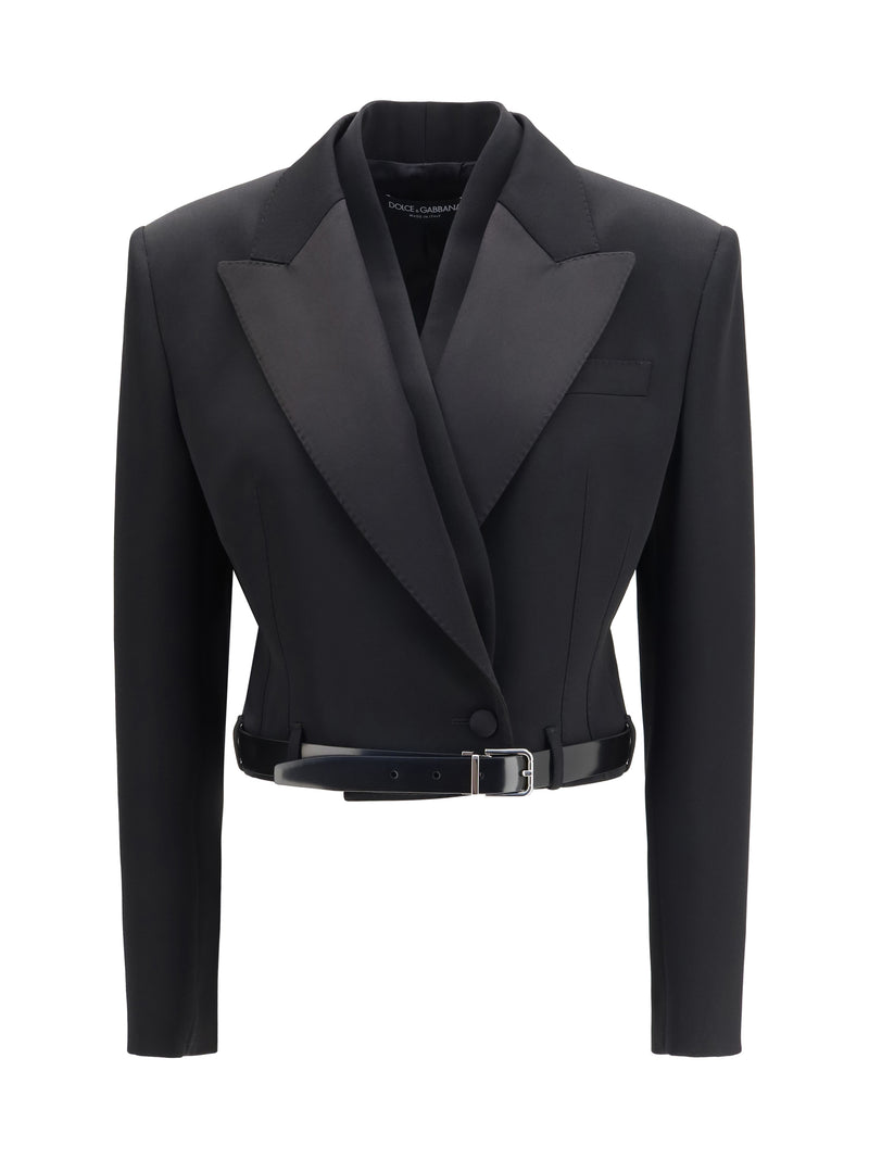 Dolce & Gabbana Dolce & Gabbana Sicilia Wool Gabardine Jacket Black - World Class Fashion