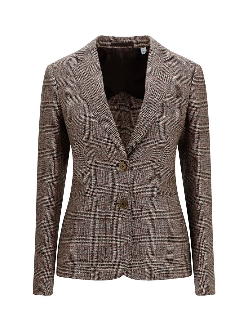 Burberry Burberry Wool and Linen Blazer Check Women - World Class Fashion