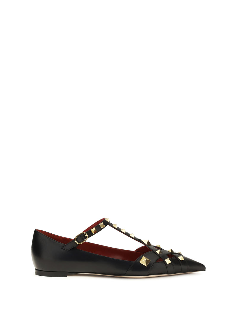 Valentino Garavani Valentino Garavani Studdy Ballerinas Nero Women - World Class Fashion