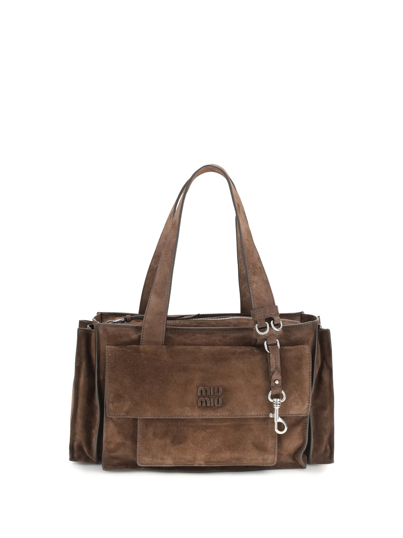 Miu Miu Miu Miu Utilitaire Shoulder Bag In Suede Calfskin - World Class Fashion