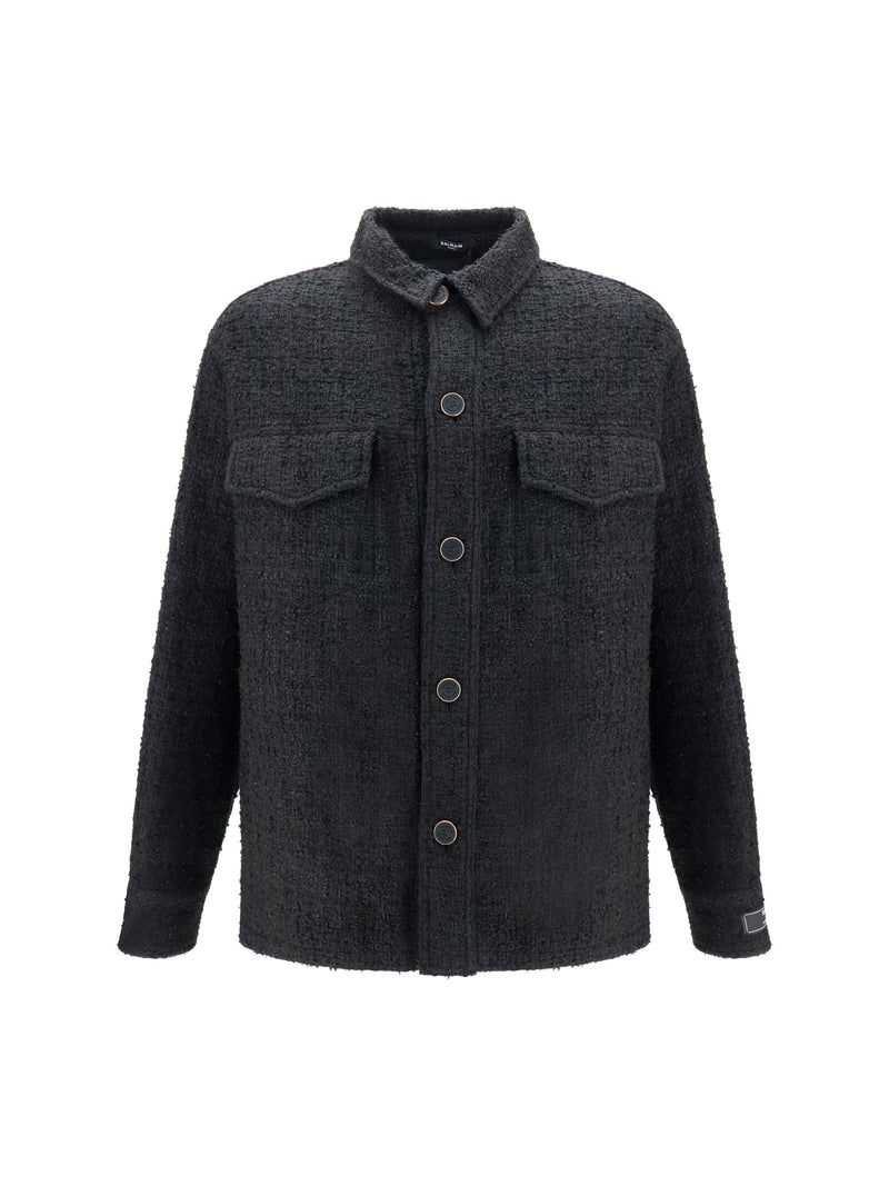 Balmain Balmain Tweed Buttoned Jacket Noir - World Class Fashion