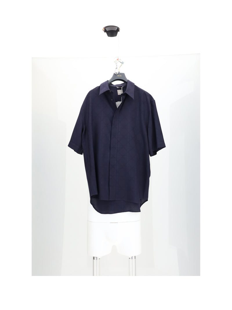 Dior Homme Dior Homme Cannage Shirt Navy Blue - World Class Fashion