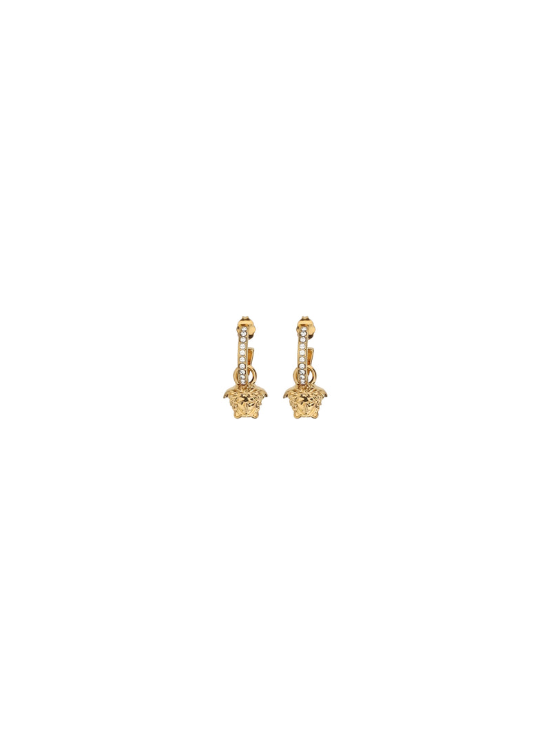 Versace Versace Medusa Head Drop Earrings Versace Gold Crystal - World Class Fashion