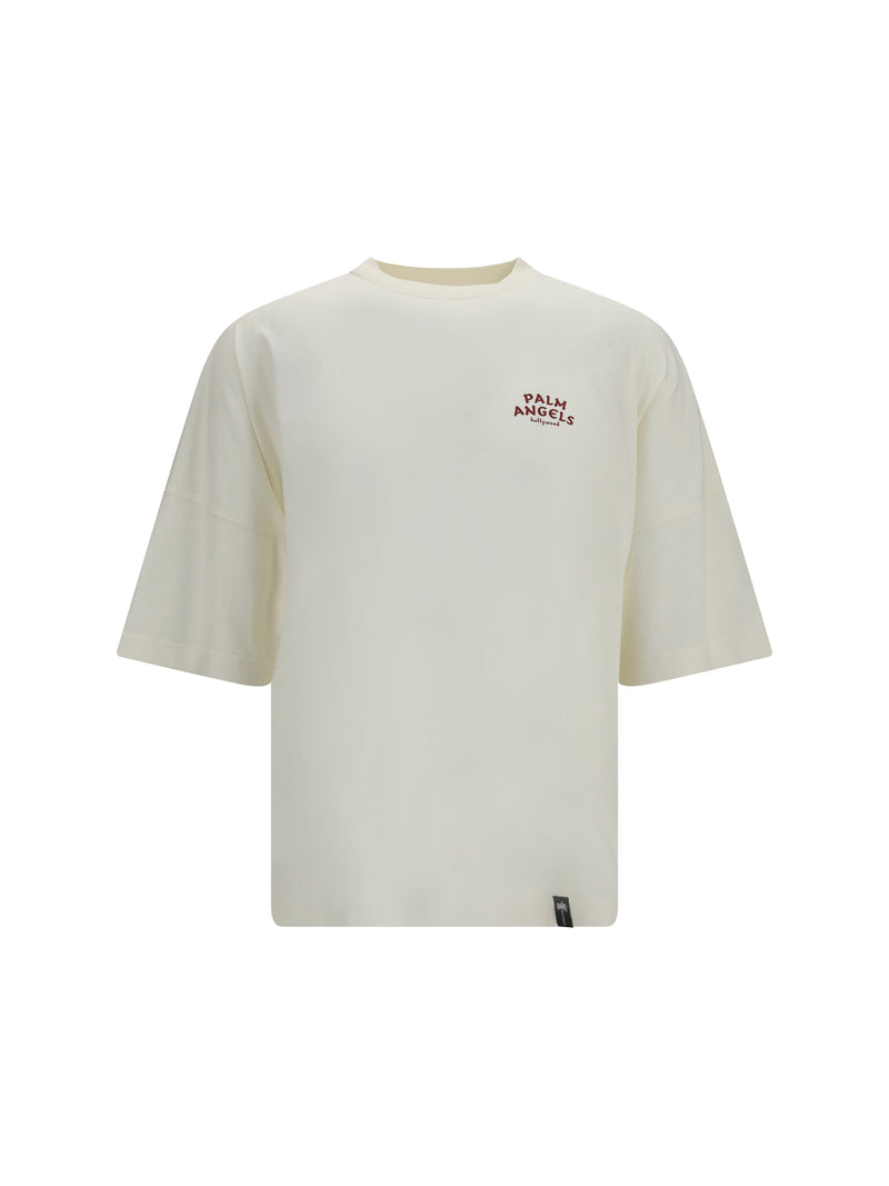 Palm Angels Palm Angels Palm Drift Back Over T-shirt Off White - Red - World Class Fashion