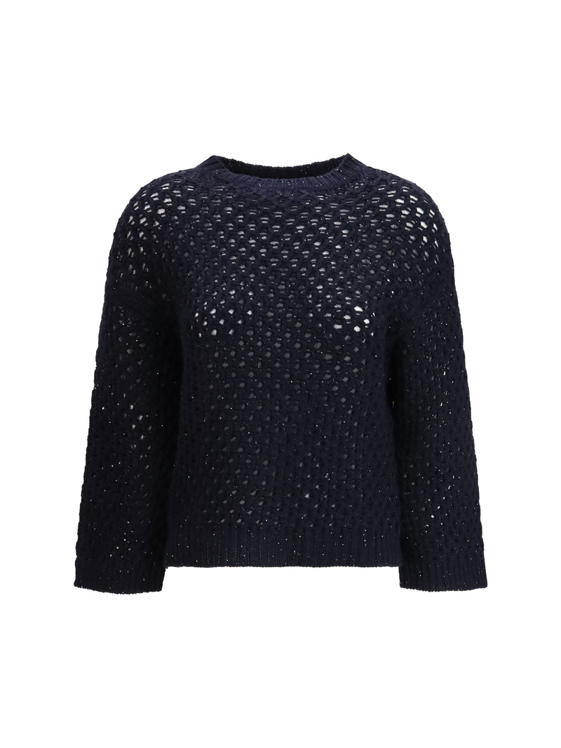 Fabiana Filippi Fabiana Filippi Platinum Yarn Jumper Blu Notte - World Class Fashion