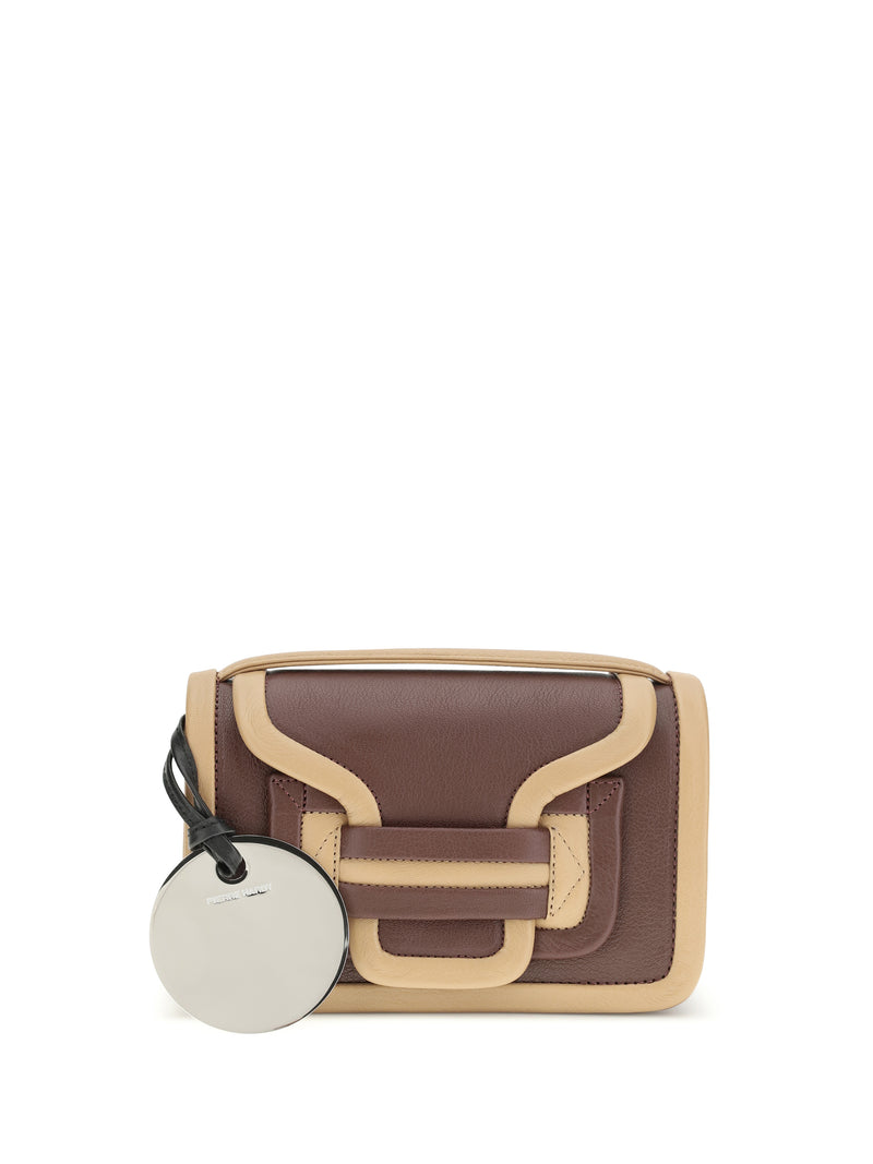 Pierre Hardy Pierre Hardy Alpha Shoulder Bag Grain Kid Burgundy Camel - World Class Fashion