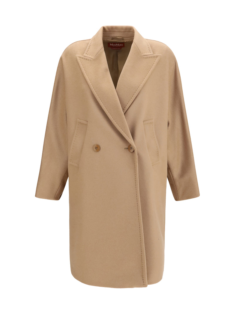 Max Mara Studio Max Mara Studio Double Breasted Wool Coat Cammello - World Class Fashion