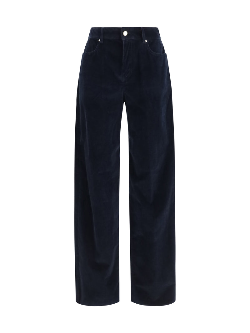 Max Mara Studio Max Mara Studio Fragola Corduroy Pants Blue - World Class Fashion
