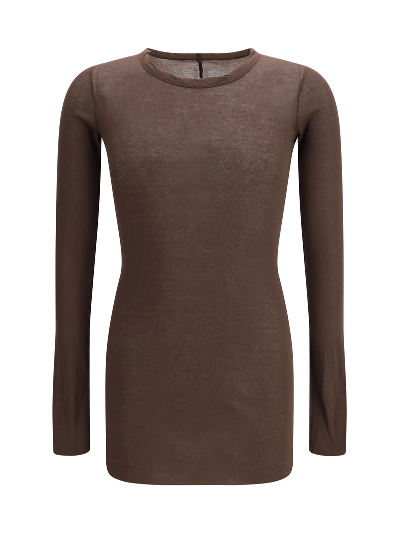 Rick Owens Rick Owens Long-Sleeved Fitted T-Shirt Macassar - World Class Fashion