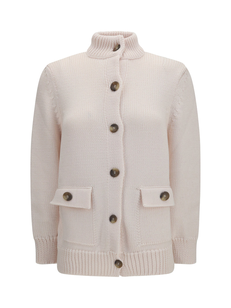 Ella Ella High Neck Cardigan Panna - World Class Fashion