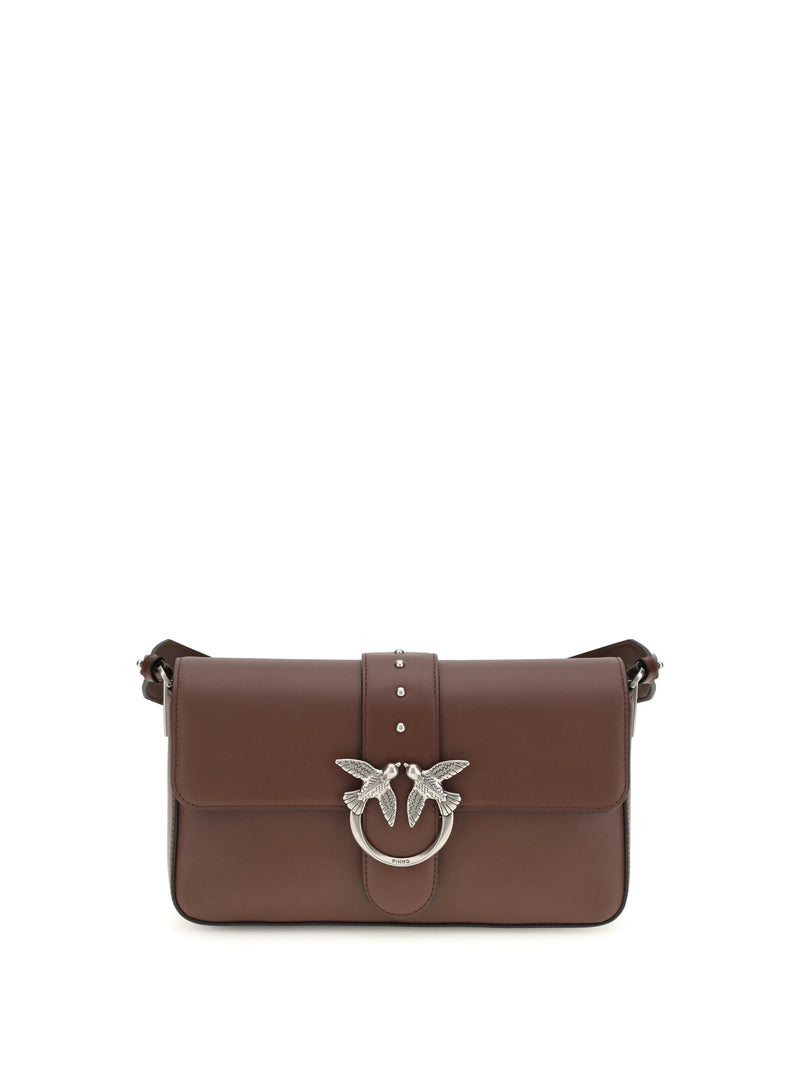 Pinko Pinko Love One Shoulder Bag Rosso Vino-Old Silver - World Class Fashion