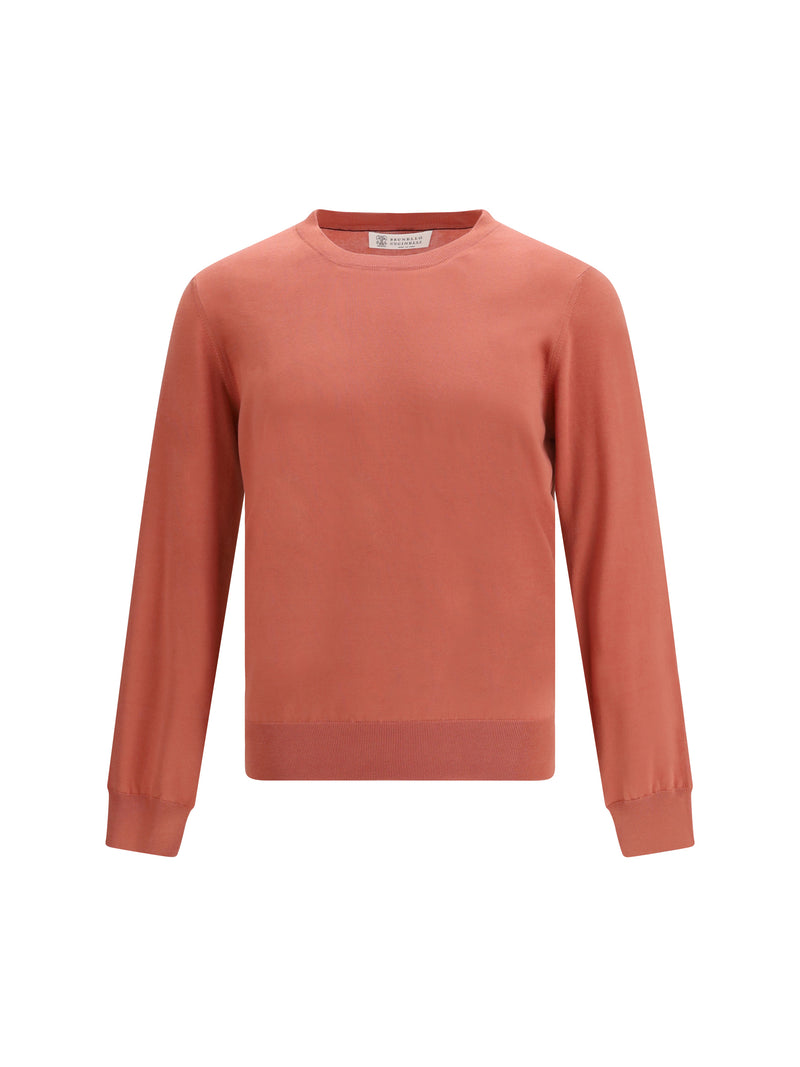 Brunello Cucinelli Brunello Cucinelli Cotton Sweater Pesca+Nebbia - World Class Fashion