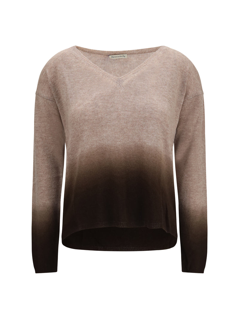 Mirror In The Sky Mirror In The Sky V-neck Sweater Toast & Compost - World Class Fashion
