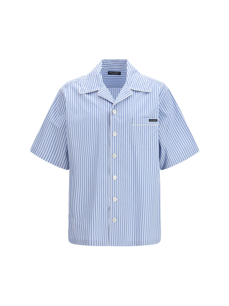 Dolce & Gabbana Dolce & Gabbana Striped Poplin Hawaii Shirt Rigato - World Class Fashion
