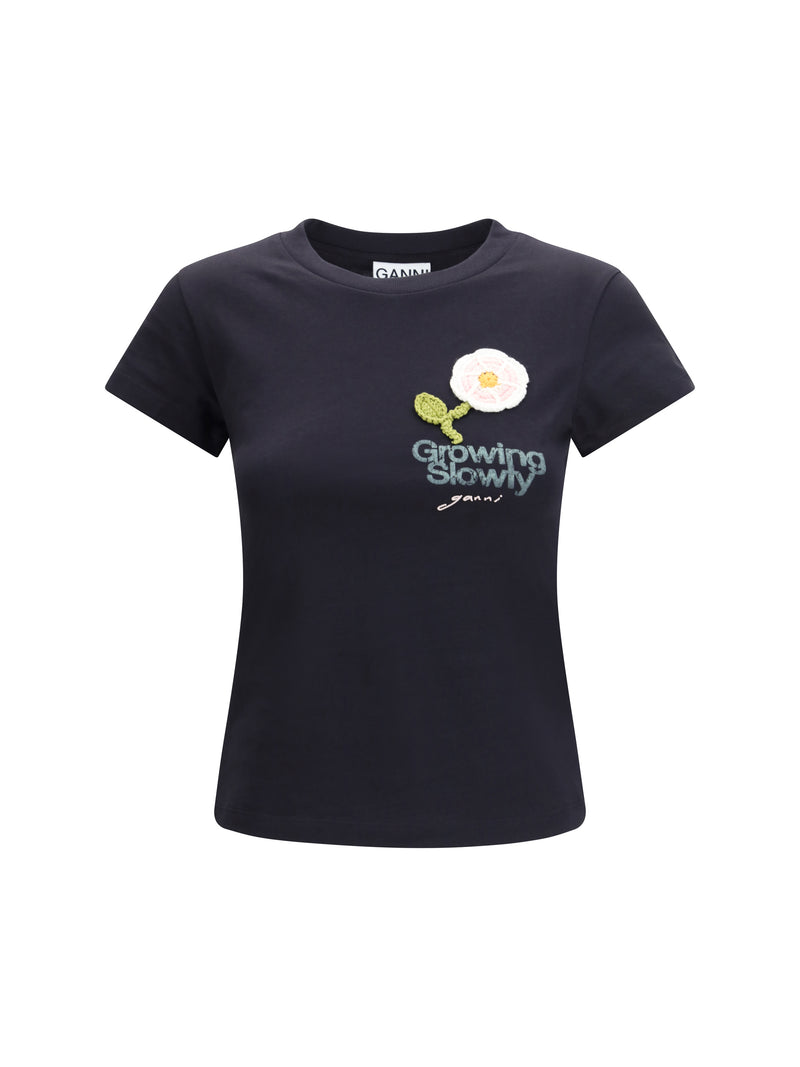 Ganni Ganni Embroidered T-shirt - World Class Fashion