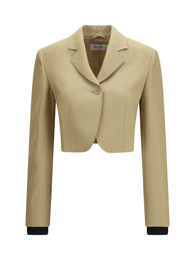 Max Mara Max Mara Buono Linen Jacket Sabbia - World Class Fashion
