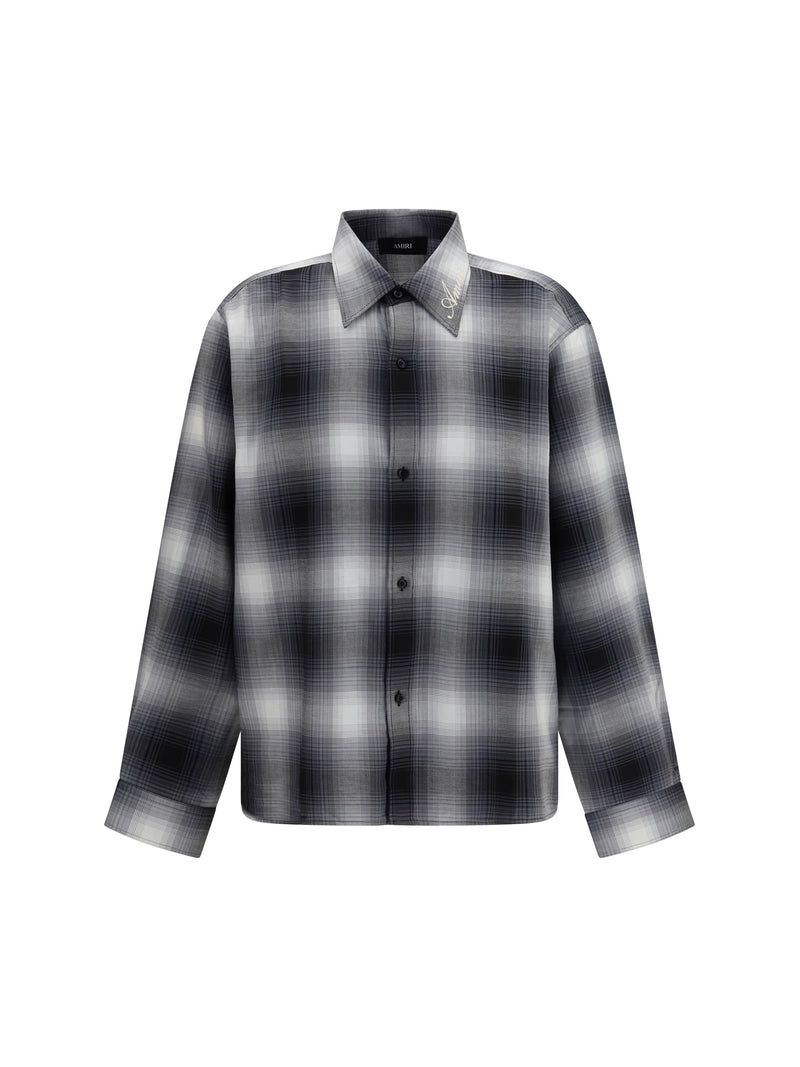 Amiri Amiri Oversized Flannel Shirt Black - World Class Fashion