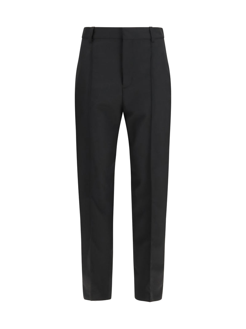 Loewe Loewe Wool Tapered-Leg Pants Black Women - World Class Fashion