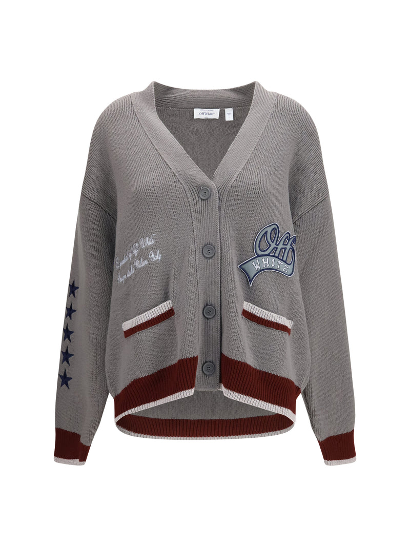 Off-white Off-white College Varsity Knit Cardigan Rosin Port Royal - World Class Fashion