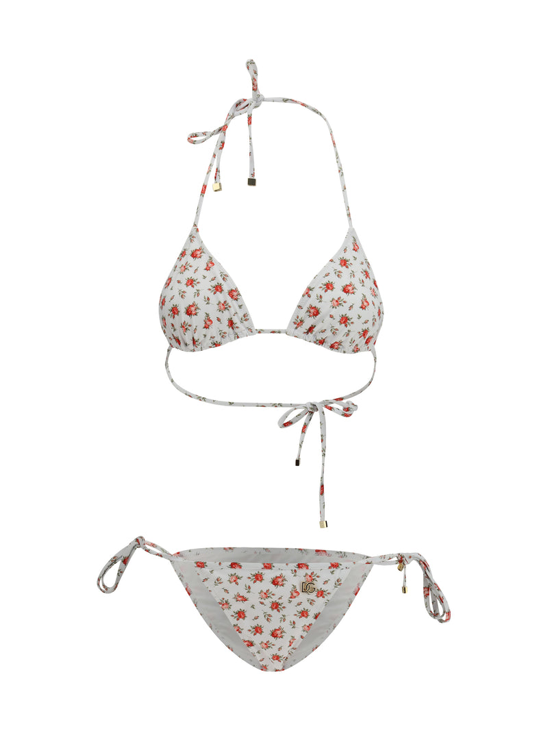 Dolce & Gabbana Dolce & Gabbana Triangle Bikini Roselline Print Multicolor - World Class Fashion