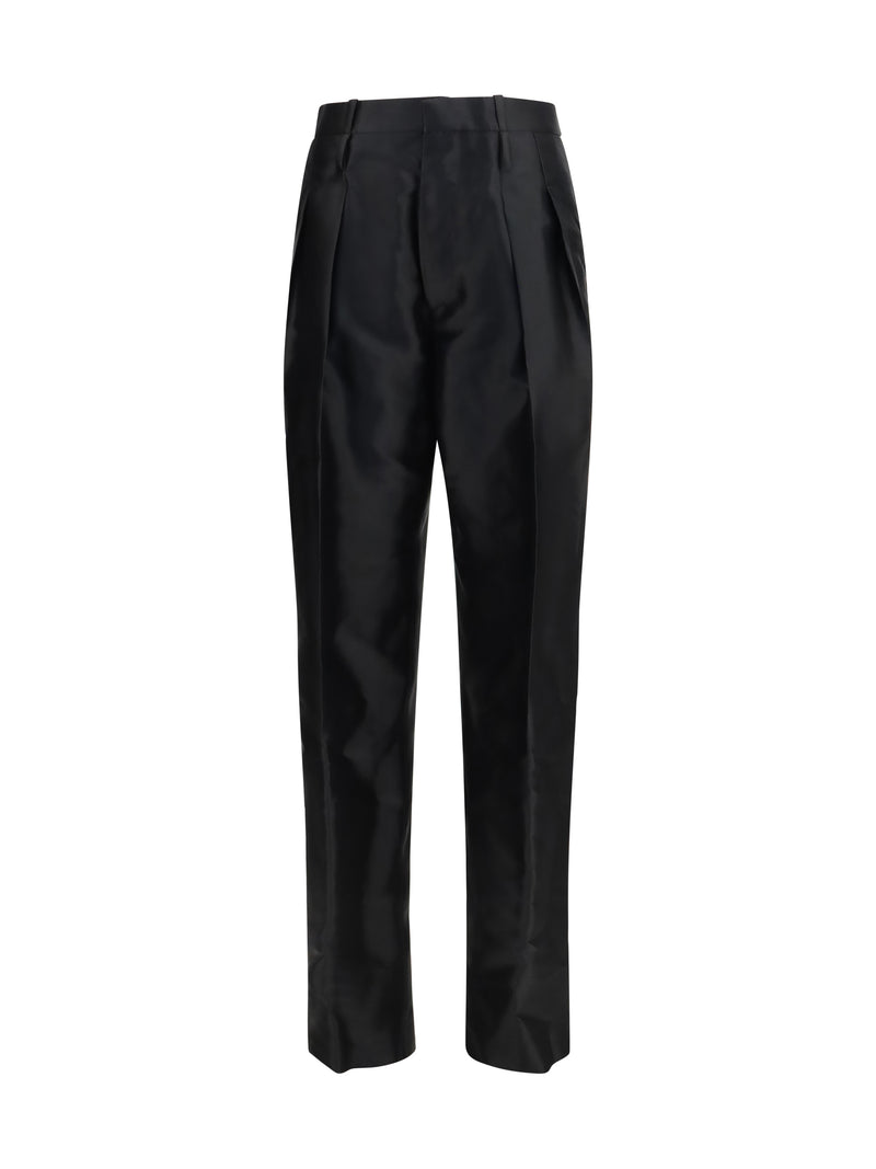Bottega Veneta Bottega Veneta Tapered Wool Pants Double Black - World Class Fashion