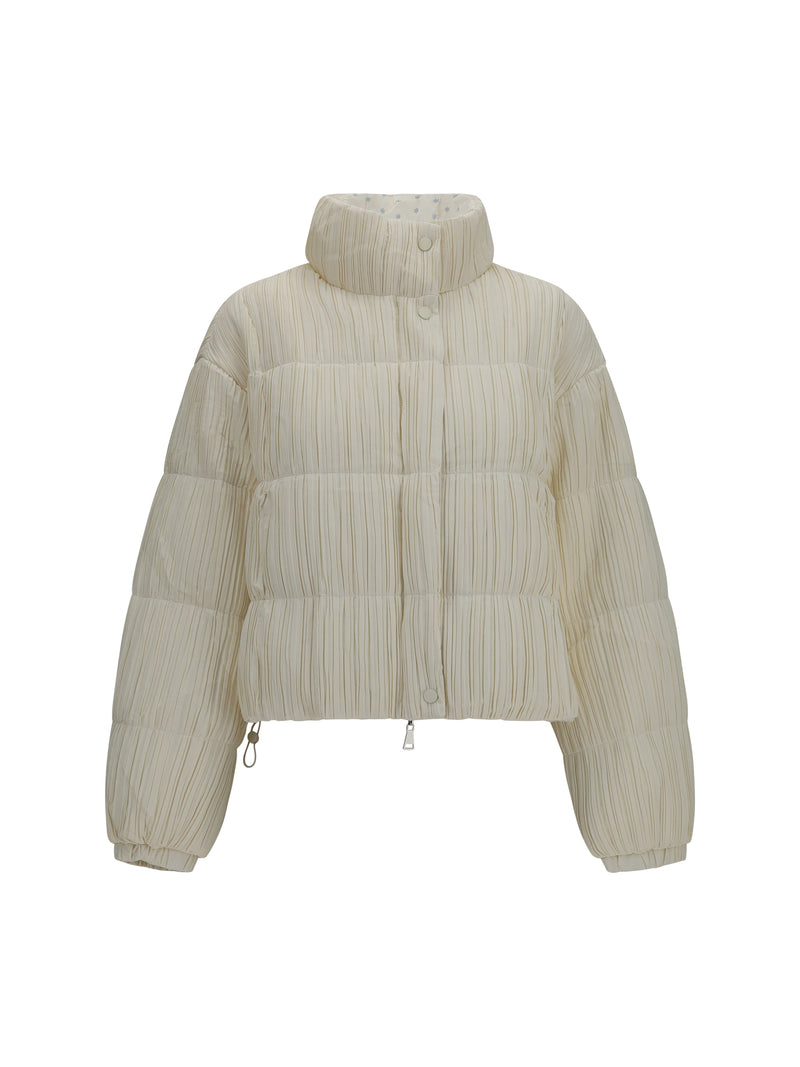 Gongdid Design Gongdid Design Reversible High-neck Puffer Jacket Off White - World Class Fashion