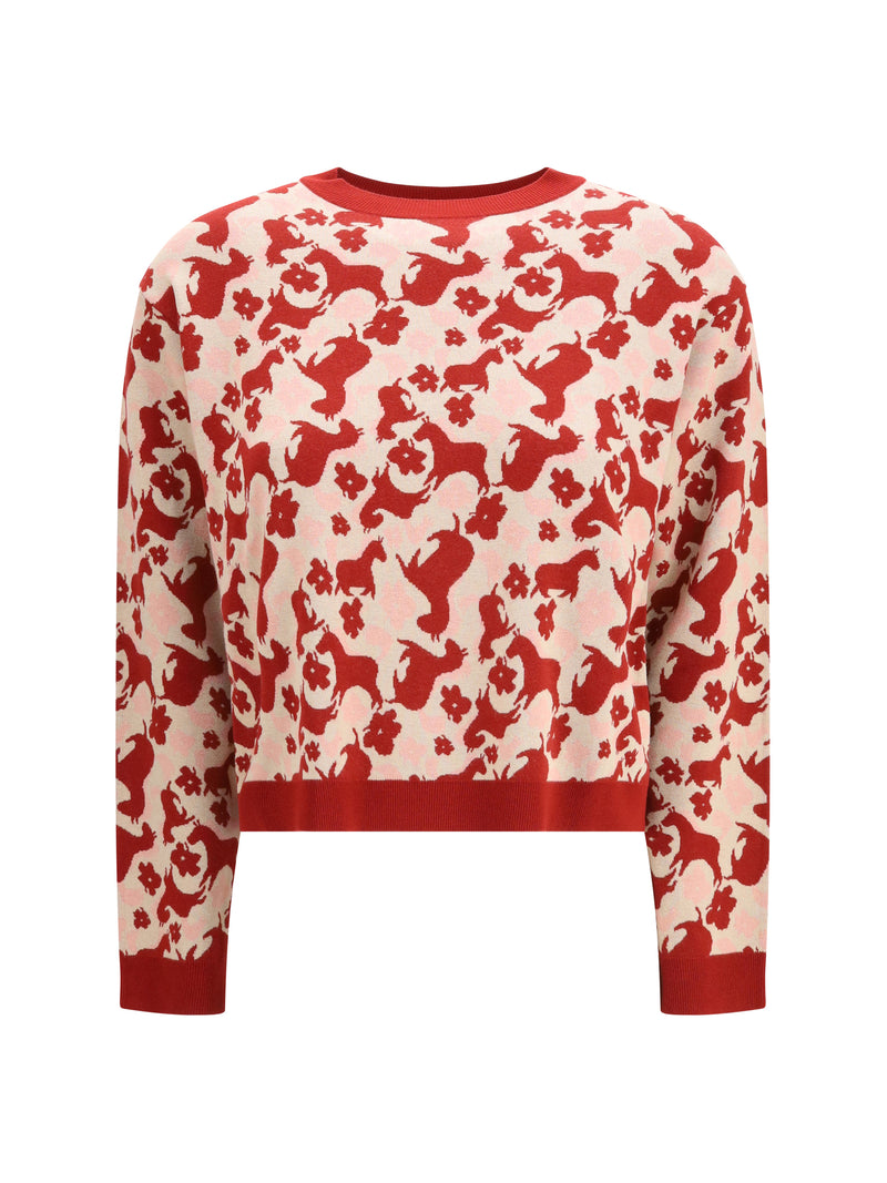 Max Mara Weekend Suéter de viscosa jacquard Max Mara Weekend rojo - World Class Fashion