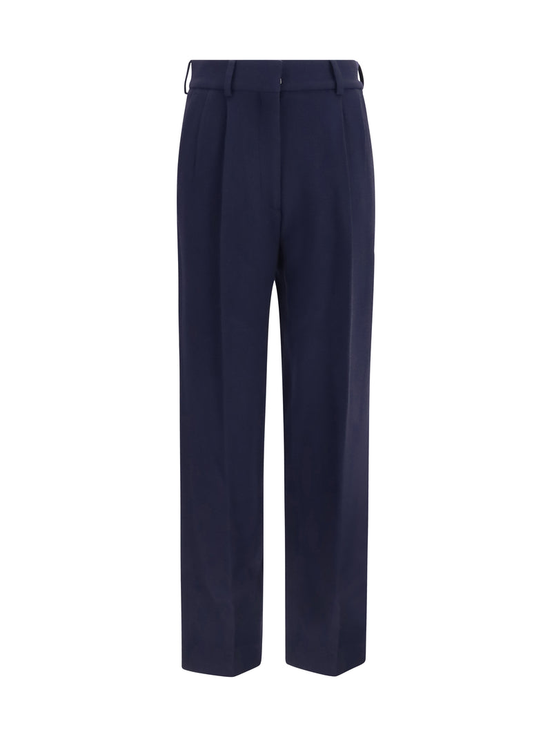 Blazè Milano Blazè Milano Alcanara Fox Wool Pants Navy - World Class Fashion