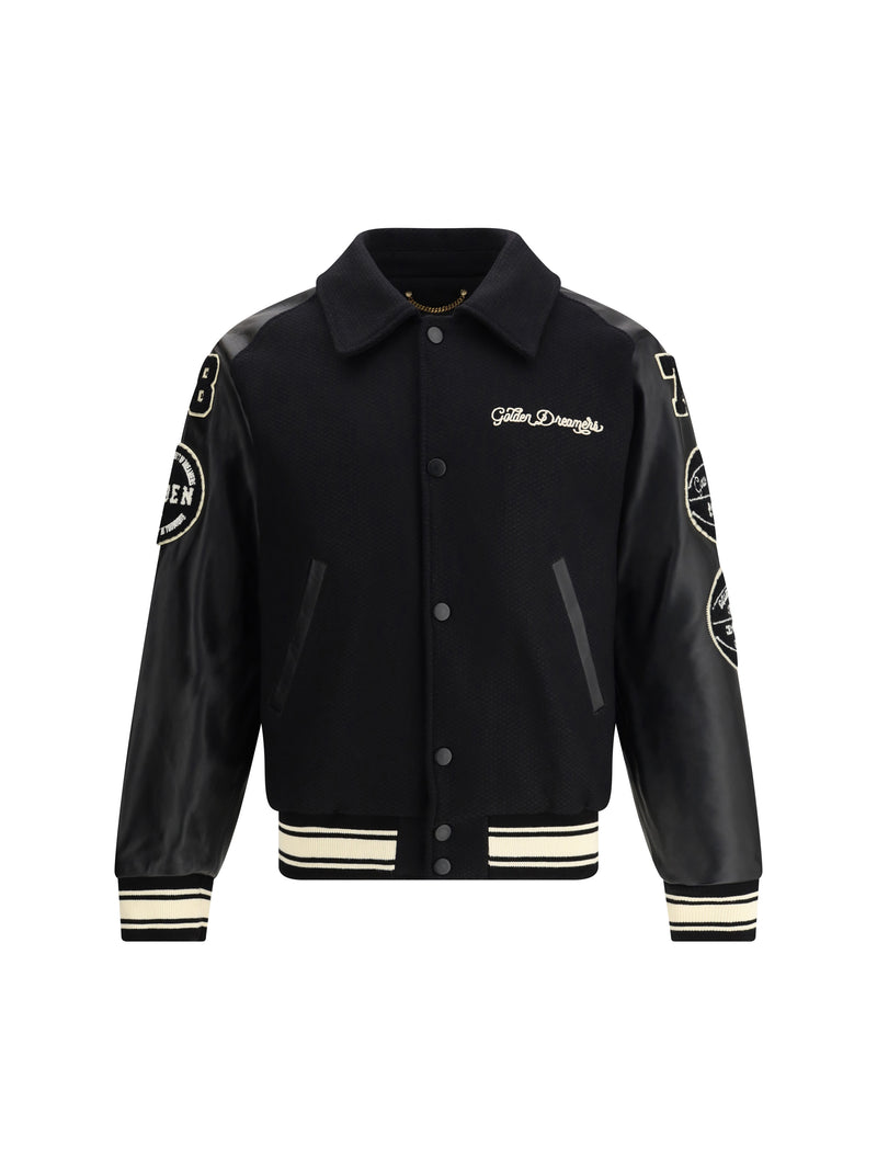 Golden Goose Golden Goose Bomber Jacket Black/Beige Men - World Class Fashion
