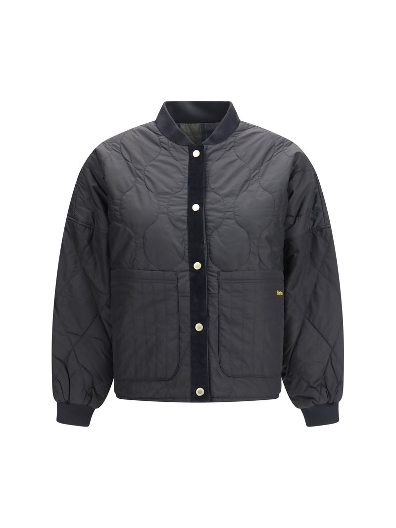 Barbour Barbour Reversible Quilted Ravenshill Jacket Black - World Class Fashion