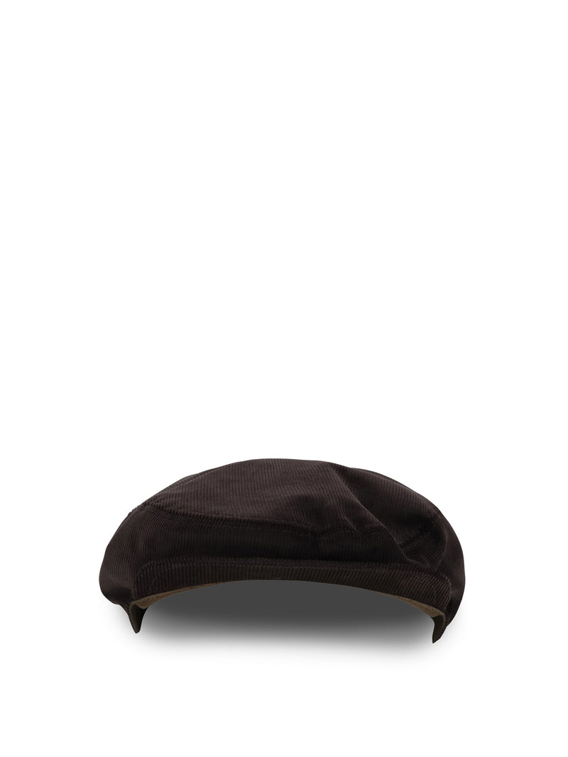 Dolce & Gabbana Dolce & Gabbana Velvet Flat Cap Ebano - World Class Fashion