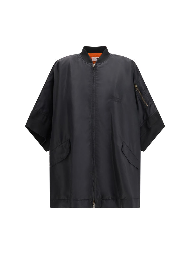 Mm6 Mm6 Nylon Cape Black Women - World Class Fashion