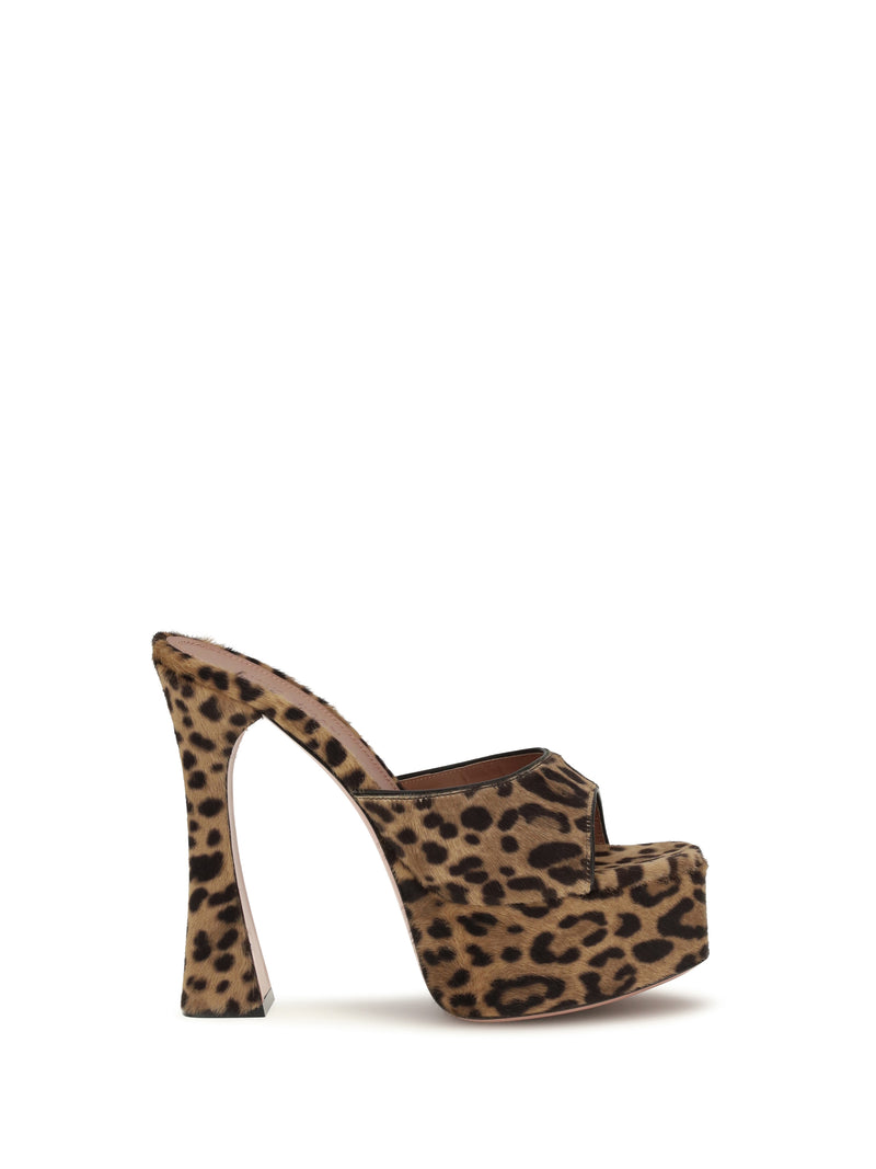 Amina Muaddi Amina Muaddi Dalida Leopard Sandals - World Class Fashion