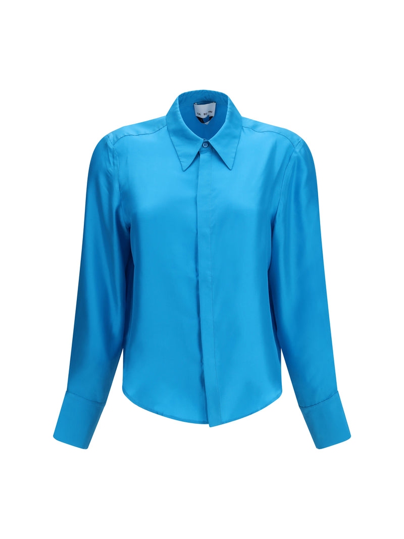 Sa Su Phi Sa Su Phi Petit Silk Shirt Ciano - World Class Fashion