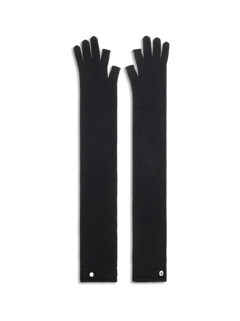 Rick Owens Rick Owens Long Fingerless Wool Gloves - World Class Fashion