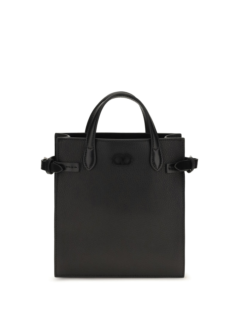 Valentino Garavani Valentino Garavani Small Antibes Leather Handbag Nero - World Class Fashion